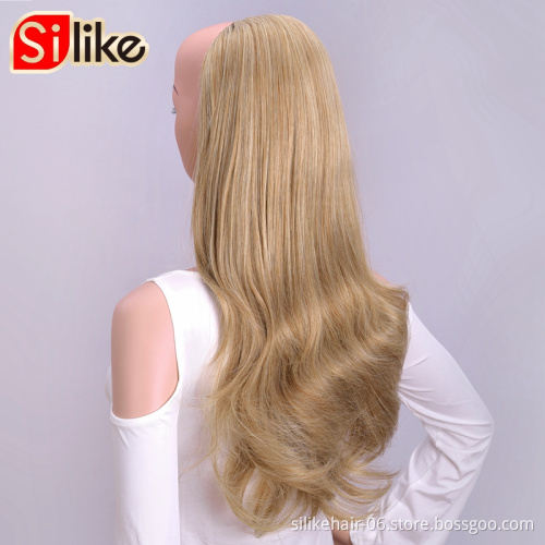3/4 Wig Fall Half Wig Clip In Hair Piece Long Black Brown Blonde Wigs 2019 High quality low price blonde kinky Ladies hair